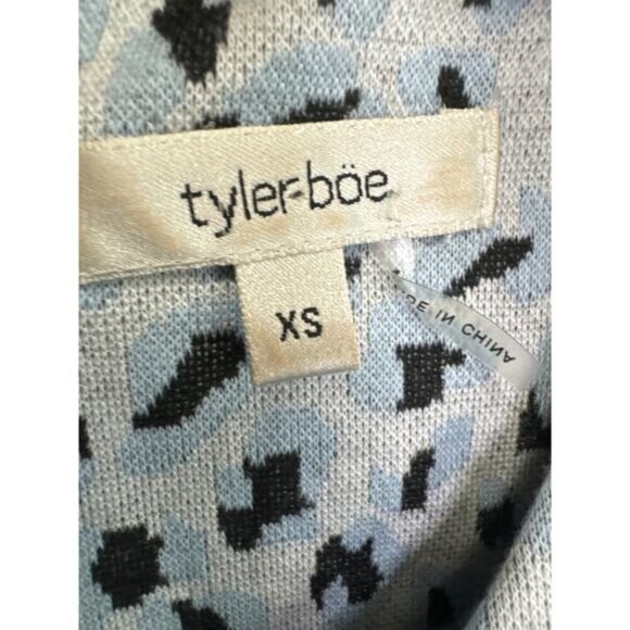 Tyler Boe Women's Leopard Animal Print Knit Dress Pockets Multicolor Size XS - Picture 5 of 7